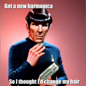 Spock playing harmonica - Matthew Shelton blog